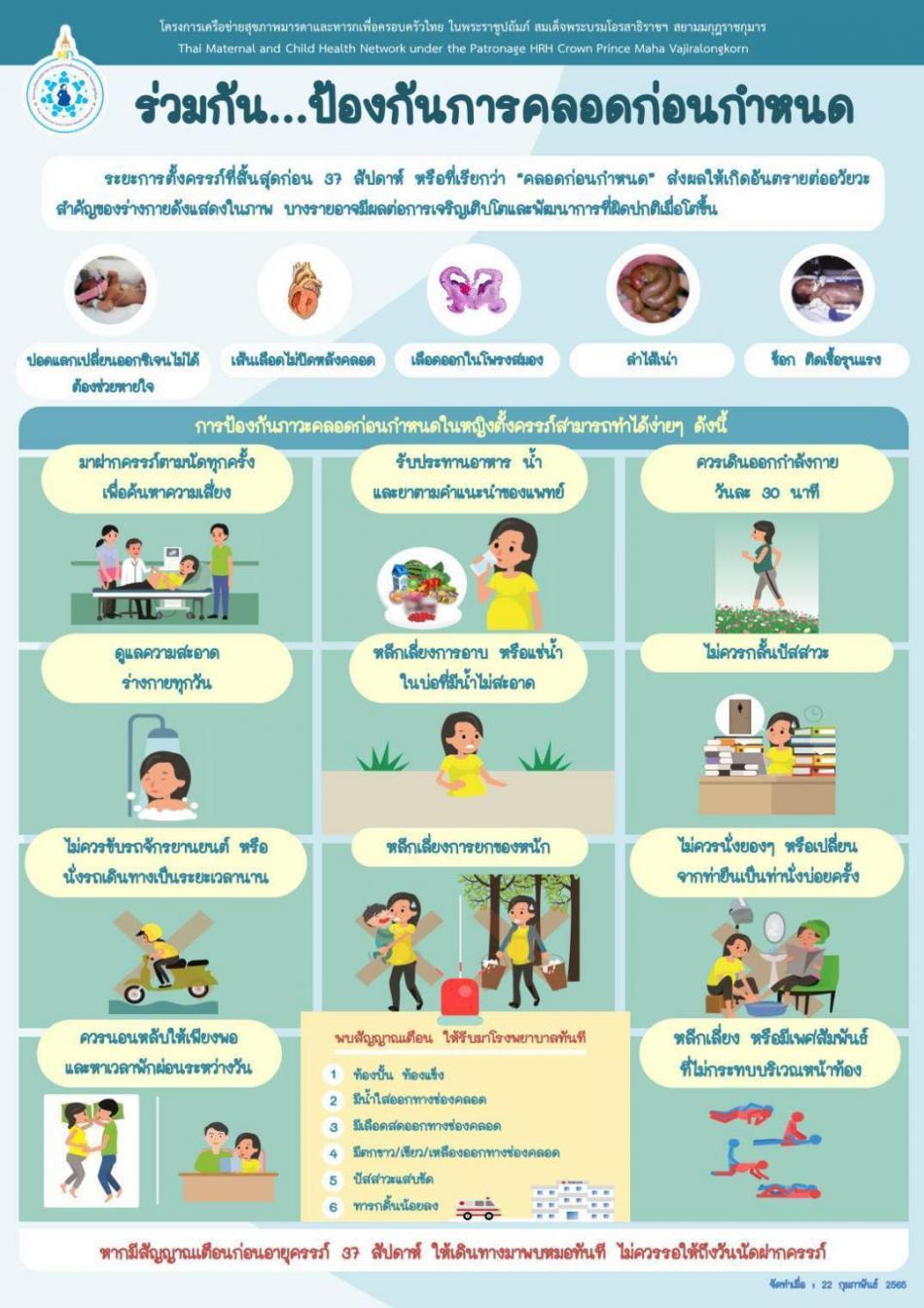 ประชาสัมพันธ์เรื่องการป้องกันภาวะคลอดก่อนกำหนด